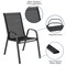 Flash Furniture 5PC Patio Set-31.5SQ Glass Table, 4 Black Chairs TLH-073A2303C-GG - alternate 6